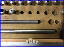 MACHINIST South Bend LATHE MILL Micro Lathe Sherline Collet Set in Wood Case ShE