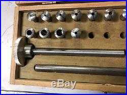 MACHINIST South Bend LATHE MILL Micro Lathe Sherline Collet Set in Wood Case ShE