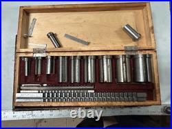 MACHINIST StBkCs LATHE MILL F & D Machinist Broach Broaching Set in Oak Case