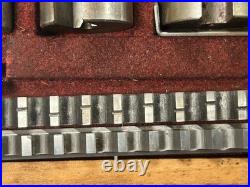 MACHINIST StBkCs LATHE MILL F & D Machinist Broach Broaching Set in Oak Case