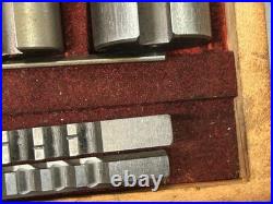 MACHINIST StBkCs LATHE MILL F & D Machinist Broach Broaching Set in Oak Case