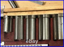 MACHINIST StBkCs LATHE MILL F & D Machinist Broach Broaching Set in Oak Case