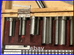 MACHINIST StBkCs LATHE MILL F & D Machinist Broach Broaching Set in Oak Case