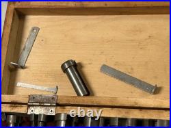 MACHINIST StBkCs LATHE MILL F & D Machinist Broach Broaching Set in Oak Case