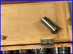 MACHINIST StBkCs LATHE MILL F & D Machinist Broach Broaching Set in Oak Case