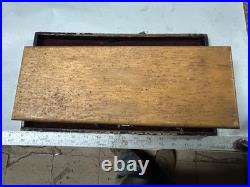 MACHINIST StBkCs LATHE MILL F & D Machinist Broach Broaching Set in Oak Case