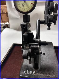 MACHINIST StBkCs TOOLS LATHE MILL Johnson Gage Co Dial Indicator Gage Fixture MACHINIST StBkCs TOOLS LATHE MILL Johnson Gage Co Dial Indicator Gage Fixture