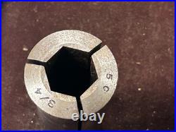 MACHINIST StgCs TOOLS LATHE MILL Lot of Hex 5C 5 C Collets 11/16, 3/4, 5/8, 1/4