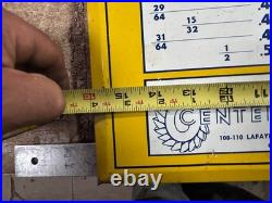 MACHINIST StgCst LATHE MILL Vintage Morse Cutting Tools Gage Advertising Sign