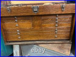 MACHINIST TOOLS LATHE MILLMachinist Gerstner Oak Machinist Tool Box Large