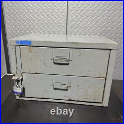 MACHINIST TOOLS LATHE MILL Adrian Steel Locking 2 Drawer Cabinet + Lock & Key