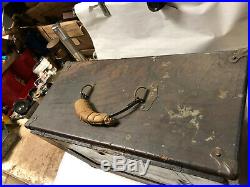 MACHINIST TOOLS LATHE MILL Antique Union Oak Machinist Tool Box Bsmnt
