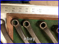 MACHINIST TOOLS LATHE MILL Lot of 7 Vintage Ford MOTORS Wrench es Tools BlkFiCb