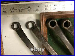 MACHINIST TOOLS LATHE MILL Lot of 7 Vintage Ford MOTORS Wrench es Tools BlkFiCb