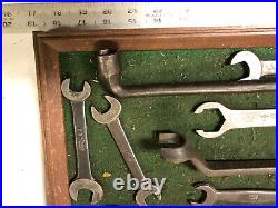 MACHINIST TOOLS LATHE MILL Lot of 9 Vintage Ford MOTORS Wrench es Tools BlkFiCb