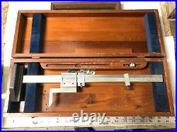 MACHINIST TOOLS LATHE MILL Machinist Brown & Sharpe 13 Height Gage in Case OfCe