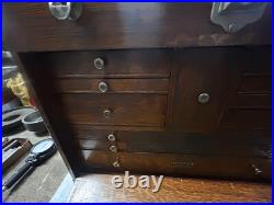 MACHINIST TOOLS LATHE MILL Machinist Gerstner Oak Machinist Tool Box Model 042 MACHINIST TOOLS LATHE MILL Machinist Gerstner Oak Machinist Tool Box Model 042