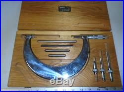 MACHINIST TOOLS LATHE MILL Machinist Tumico Micrometer Set In Wood Case