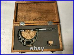 MACHINIST TOOLS LATHE MILL Mitutoyo 122 126 2 Blade Micrometer Gage BlkCse