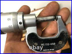 MACHINIST TOOLS LATHE MILL Mitutoyo Micrometer Gage 102 650 ShE