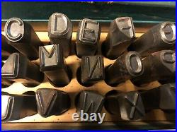 MACHINIST TOOLS LATHE MILL Set of Large 1/2 Greenfield Letter Punches OfCe