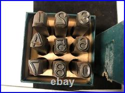 MACHINIST TOOLS LATHE MILL Set of Large 1/2 Greenfield Number Punches OfCe
