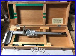 MACHINIST TOOLS MILL LATHE NICE Mitutoyo 12 Height Gage in Wood Case NICE