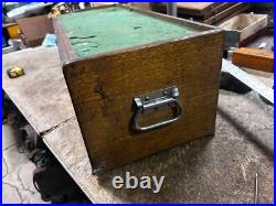 MACHINIST TOOL LATHE Extra Large Vintage Gerstner Oak Machinist Tool Box Riser MACHINIST TOOL LATHE Extra Large Vintage Gerstner Oak Machinist Tool Box Riser
