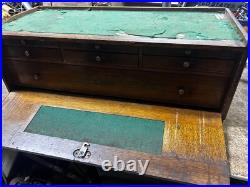 MACHINIST TOOL LATHE Extra Large Vintage Gerstner Oak Machinist Tool Box Riser MACHINIST TOOL LATHE Extra Large Vintage Gerstner Oak Machinist Tool Box Riser