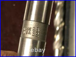 MACHINIST TOOL LATHE MILL 4 Unused Morse Drills with #2 Taper Shank StgCst