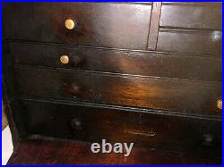 MACHINIST TOOL LATHE MILL Antique Wood Machinist Tool Box OfCe