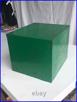 MACHINIST TOOL LATHE MILL Greenlee Knock Out Punch Parts Cabinet Case Box Green