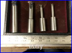 MACHINIST TOOL LATHE MILL Machinist Carbide Insert Boring Bars in Wood Case OfCe