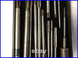 MACHINIST TOOL LATHE MILL Machinist Lot of Extra Lot Shank Taps KndyBx
