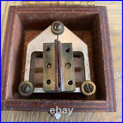 MACHINIST TOOL LATHE MILL Machinist in Wood Box Clamp, Or Vice Tool Very Nice