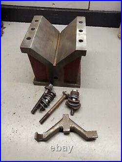 MACHINIST TOOL LATHE MILL Machinists 6x6x6 V Block and Clamp Set Up Fixture