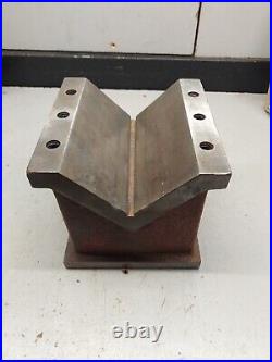 MACHINIST TOOL LATHE MILL Machinists 6x6x6 V Block and Clamp Set Up Fixture