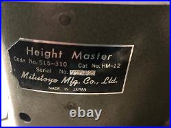 MACHINIST TOOL LATHE MILL Mitutoyo Height Master Gage 515- 310