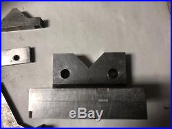 MACHINIST TOOL LATHE MILL Precision Lassy Ground Angle V Block Set in Wood Case