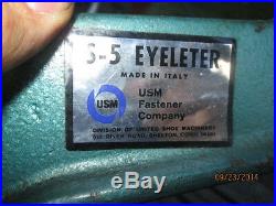 MACHINIST TOOL LATHE MILL S 5 Grommeter Eyeleter Punch Made in Italy