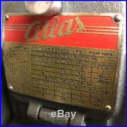 MACHINIST TOOL LATHE Machinist Vintage Atlas MF Mill Milling Machine InVs