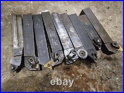 MACHINIST TOOL for LATHE Lot of 9 Carbide Insert holders for Lathe Cutting Tools