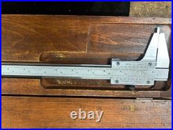 MACHINIST TpBCb TOOL LATHE MILL Starrett No 123 26 Vernier Caliper Gage in Case
