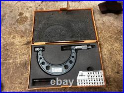 MACHINIST TpCb LATHE MILL Machinist Mitutoyo 4 Thread Micrometer 126 140