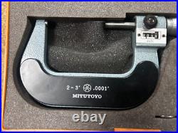 MACHINIST TpCb LATHE MILL Mitutoyo 3 Digit Micrometer Gage in Case