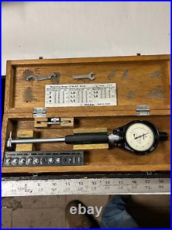 MACHINIST TpCb TOOLS LATHE MILL Mitutoyo 511-104 Dial Bore Gage in Case