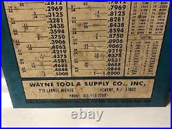 MACHINIST TpCb TOOLS LATHE MILL Vintage Tin Butterfield Tools Advertising Sign