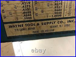 MACHINIST TpCb TOOLS LATHE MILL Vintage Tin Butterfield Tools Advertising Sign