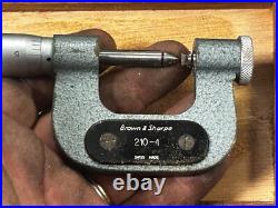 MACHINIST TpCb TOOLS LATHe MILL Brown & Sharpe 210 1 Thread Micrometer Anvil MACHINIST TpCb TOOLS LATHe MILL Brown & Sharpe 210 1 Thread Micrometer Anvil