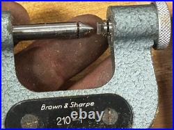 MACHINIST TpCb TOOLS LATHe MILL Brown & Sharpe 210 1 Thread Micrometer Anvil MACHINIST TpCb TOOLS LATHe MILL Brown & Sharpe 210 1 Thread Micrometer Anvil